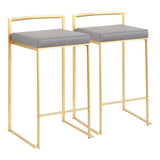 Fuji - Contemporary / Glam Design Counter Stool (Set of 2) - Furniture Home Direct