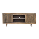 TV Cabinet With Recycle Wood 2 Door - Brown - Furniture Home Direct