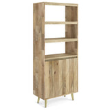 Jager - Bookshelf With Doors - Natural - Furniture Home Direct