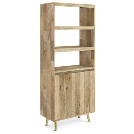 Jager - Bookshelf With Doors - Natural - Furniture Home Direct