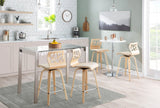 Adjustable Contemporary Bar Table - White - Furniture Home Direct