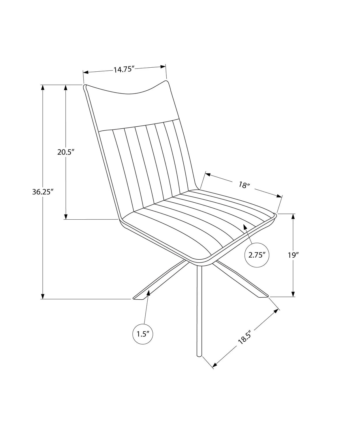 Dining Chair, Side, Upholstered For Dining Room, Modern - Furniture Home Direct