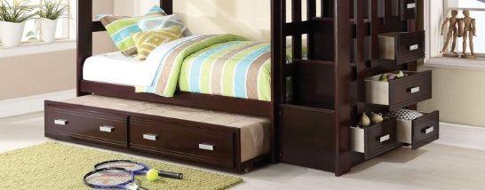 Allentown - Twin / Twin Bunk Bed With Trundle Storage - Espresso - Furniture Home Direct