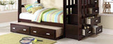 Allentown - Twin / Twin Bunk Bed With Trundle Storage - Espresso - Furniture Home Direct