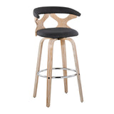 Gardenia - Contemporary Fixed Height Barstool With Swivel With Round Footrest (Set of 2) - Furniture Home Direct