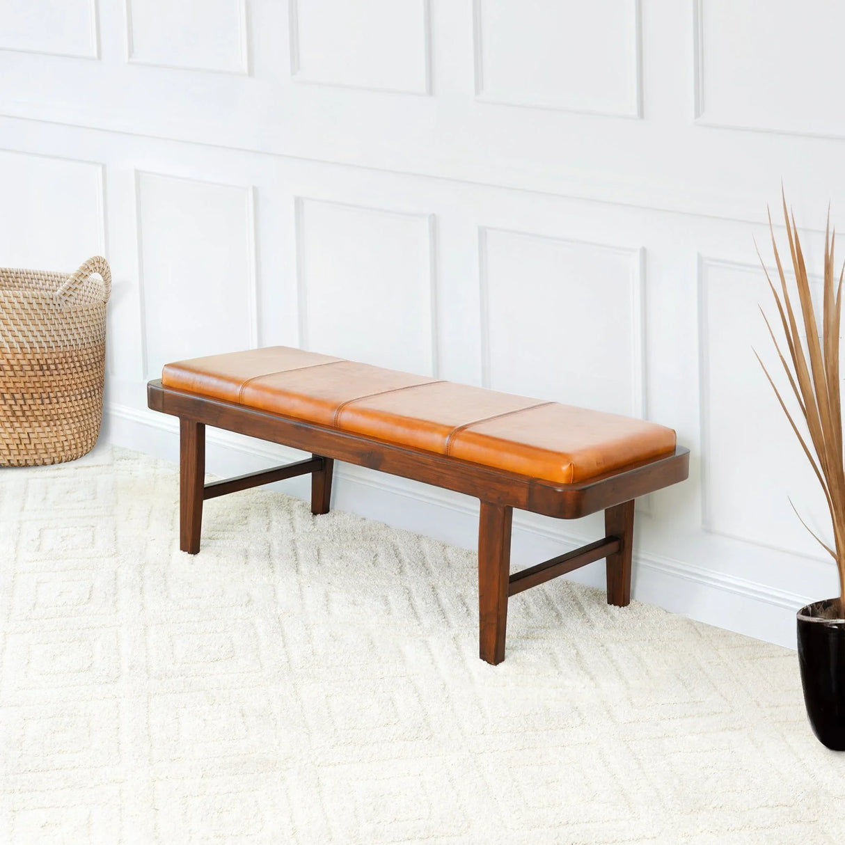 Maddox - Bench - Rustic / Tan - Furniture Home Direct
