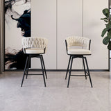 Bar Stool 360 Swivel With Back Footrest