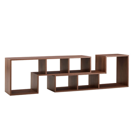 Minimalist Cube TV Stand With Adjustable Open Storage Shelves - Furniture Home Direct