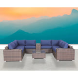 Modern Patio Rattan Sectional Set With Cushions - Furniture Home Direct