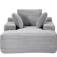 Oversized Chaise Lounge Chair Cozy Cloud Couch With 3 Throw Pillows And Wide Armrest - Furniture Home Direct