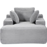 Oversized Chaise Lounge Chair Cozy Cloud Couch With 3 Throw Pillows And Wide Armrest - Furniture Home Direct