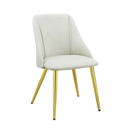 Gaines - Synthetic Leather Side Chair (Set of 2) - White - Furniture Home Direct