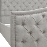 Fontana - Handcrafted Wingback Upholstered Platform Bed Frame - Furniture Home Direct