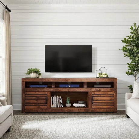Sausalito - Console TV Stand For TVs Up To 85" - Whiskey - Furniture Home Direct