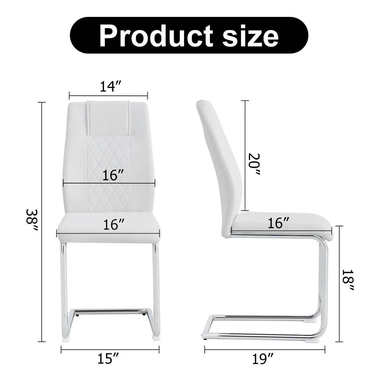 Modern Dining Chairs With Padded Seat, Metal Legs - Furniture Home Direct