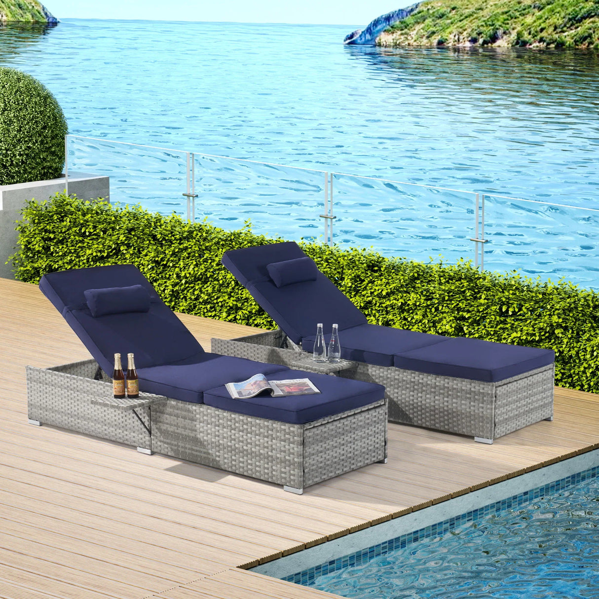 Outdoor Chaise - Gray