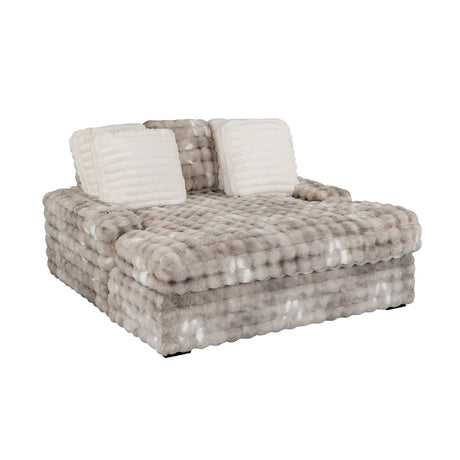 Julia - Lounger Sofa With USB - Gray - Furniture Home Direct