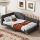Upholstered Daybed With Headboard And Armrest, Support Legs - Furniture Home Direct