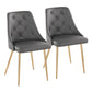 Marche - Contemporary Dining Chair With Metal Legs (Set of 2) - Furniture Home Direct