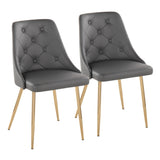Marche - Contemporary Dining Chair With Metal Legs (Set of 2) - Furniture Home Direct