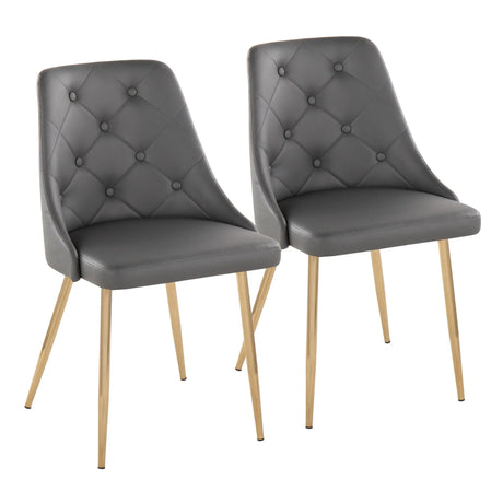 Marche - Contemporary Dining Chair With Metal Legs (Set of 2) - Furniture Home Direct