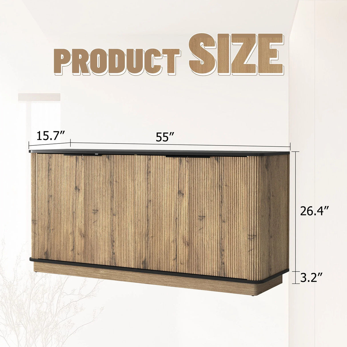 Multi Functional Sideboard, An Ideal Choice For TV And Tableware Storage In Modern Homes - Black - Furniture Home Direct