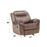 Zubaida - Two Tone Velvet Glider Recliner - Furniture Home Direct