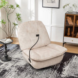 Modern Swivel Gliding Recliner Chair With Rocking Function And Phone Holder, Large Comfortable - Furniture Home Direct