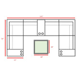 Modern Patio Rattan Sectional Set With Cushions - Furniture Home Direct