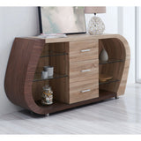 Tony Accent Cabinet with Twwo-Toned Wood Design - Brown - Furniture Home Direct