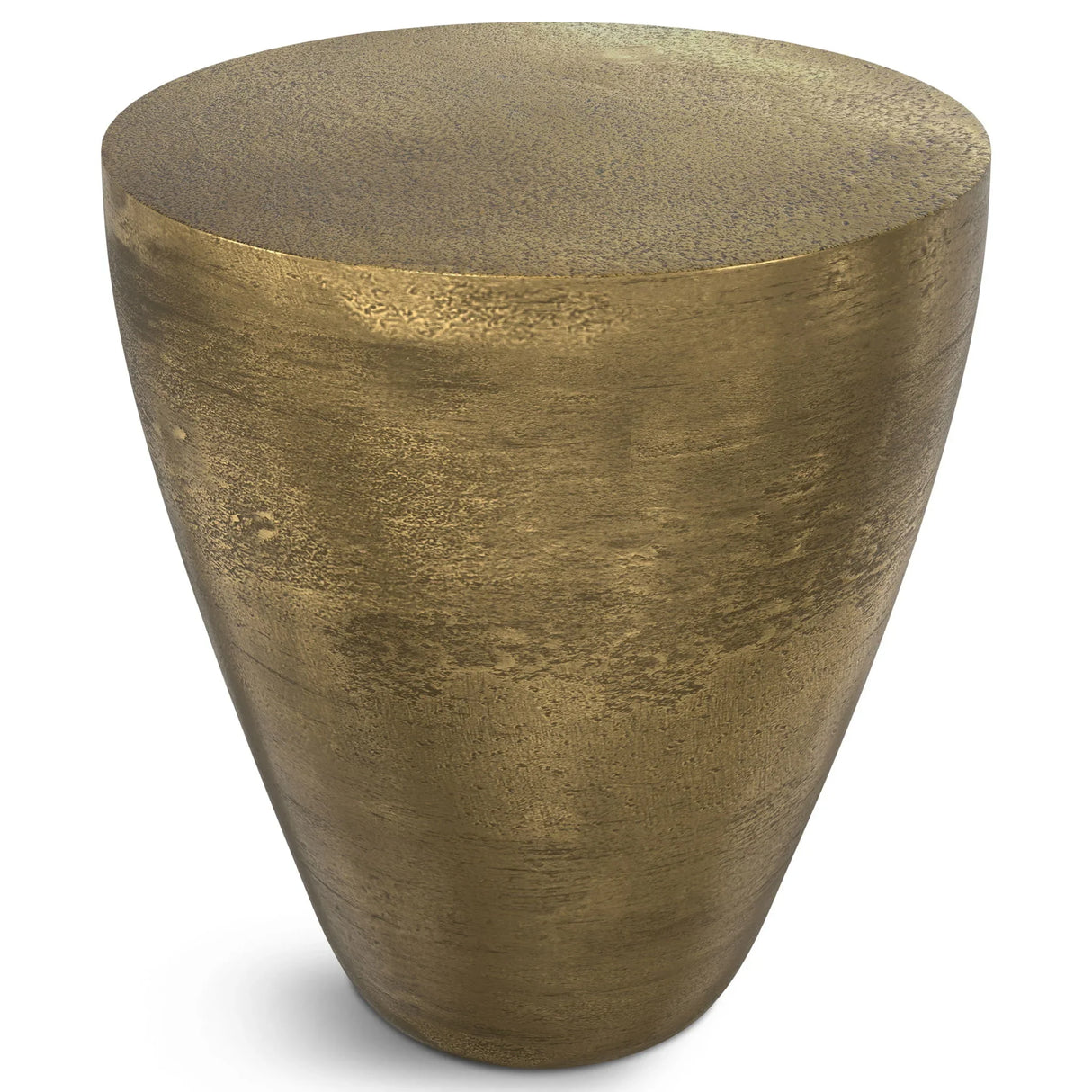 Cavan - Cast Aluminum End Table - Antique Brass - Furniture Home Direct