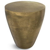 Cavan - Cast Aluminum End Table - Antique Brass - Furniture Home Direct