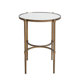 Bedford - Oval Mirror Accent Table - Antique Bronze - Furniture Home Direct