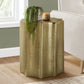 Drum Accent Side Table, Stylish Scalloped Design - Furniture Home Direct