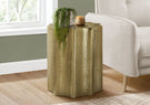 Drum Accent Side Table, Stylish Scalloped Design - Furniture Home Direct