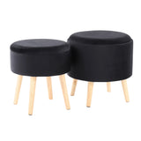 Tray - Contemporary Storage Ottoman With Matching Stool - Furniture Home Direct