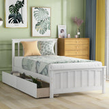 Platform Bed With Two Drawers - Furniture Home Direct