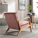 Classic Mid-Century Modern Accent Chairs, Open Framed Armchair With Cushioning - Furniture Home Direct