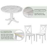 5 Pieces Dining Table And Chairs Set For 4 Persons, Kitchen Room Solid Wood Table With 4 Chairs - Furniture Home Direct