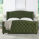 Marcella - Upholstered Shelter Headboard Bed Set - Furniture Home Direct