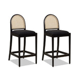 Panama - Curved Back Cane Counter Stool (Set of 2) - Furniture Home Direct