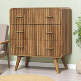 T Bar Ridged Chest - Brown - Furniture Home Direct