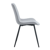 Dining Chair Set Modern Light Upholstered Fabric Chairs Gray - Furniture Home Direct
