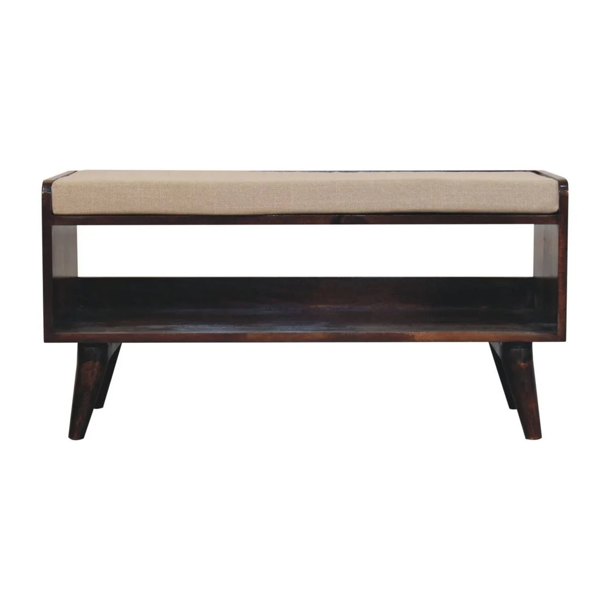 Solid Wood Bench With Upholstered Sea - Furniture Home Direct