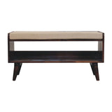Solid Wood Bench With Upholstered Sea - Furniture Home Direct