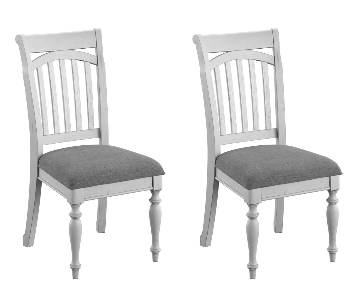 Mariano - Slat Back Dining Chairs (Set of 2) - Gray - Furniture Home Direct