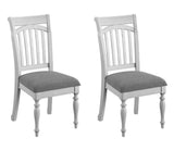 Mariano - Slat Back Dining Chairs (Set of 2) - Gray - Furniture Home Direct