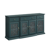 Classic Fretwork Detailed Glass Door Sideboard - Furniture Home Direct