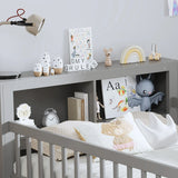Bed With Headboard Storage Rack, 2 Under Bed Drawers, 3 Side Guardrails For Safety - Furniture Home Direct