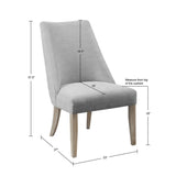 Winfield - Upholstered Dining Chair (Set of 2) - Light Gray - Furniture Home Direct